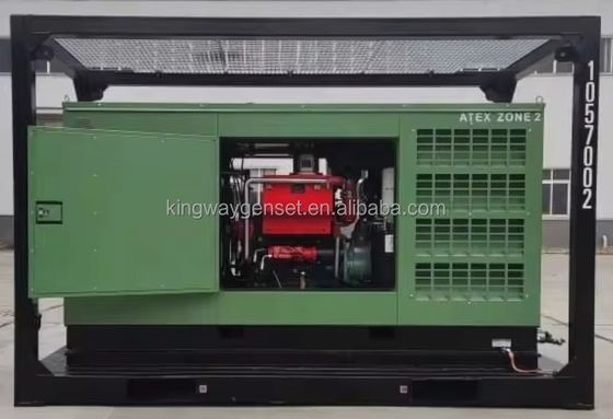 3 चरण डीएनवीजीएल 2.7-1 स्किड फ्रेम एटीईएक्स प्रमाणन 260 सीएफएम 425 सीएफएम ऑनशोर अपतटीय प्लेटफॉर्म विस्फोट प्रूफ एयर कंप्रेसर