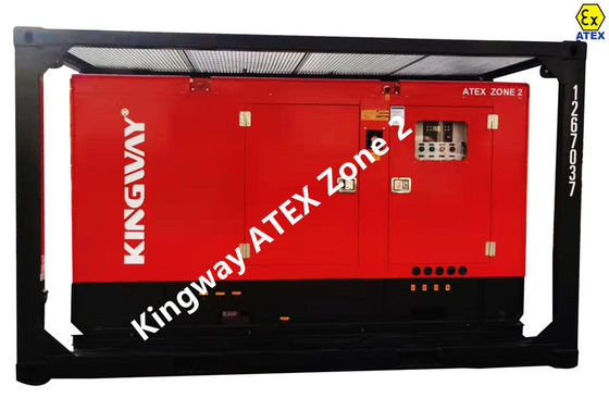 संशोधित 250KVA 200KW ATEX प्रमाणित क्षेत्र 2 टेम्प क्लास T3 रिगसेफ विस्फोट प्रूफ डीजल औद्योगिक जनरेटर सेट IEC60049