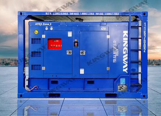 डीजल इंजन डीएनवी 2.7-1 स्किड फ्रेम एटीईएक्स प्रमाणन 120kw 150kva ऑनशोर अपतटीय मंच क्षेत्र 2 एयर कंप्रेसर