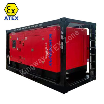 3 चरण एटीईएक्स प्रमाणन डीएनवीजीएल 2.7-1 स्किड फ्रेम 400kva ज़ोन2 विस्फोट प्रतिरोधी डीजल जनरेटर सेट अपतटीय मंच