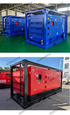 20KVA क्षेत्र II विस्फोट प्रूफ मूक डीजल जनरेटर डीएनवी 2.7-1 में अपतटीय तेल और गैस क्षेत्रों के लिए घुड़सवार