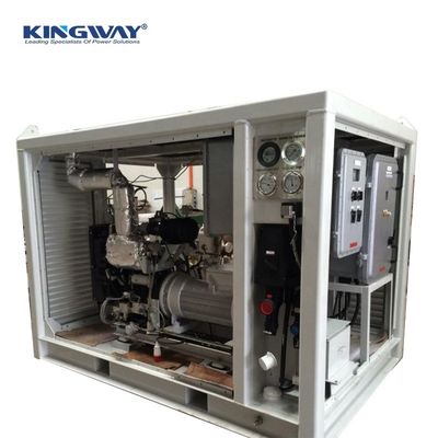 20KVA क्षेत्र II विस्फोट प्रूफ मूक डीजल जनरेटर डीएनवी 2.7-1 में अपतटीय तेल और गैस क्षेत्रों के लिए घुड़सवार
