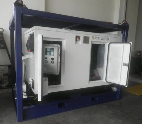 20KVA क्षेत्र II विस्फोट प्रूफ मूक डीजल जनरेटर डीएनवी 2.7-1 में अपतटीय तेल और गैस क्षेत्रों के लिए घुड़सवार