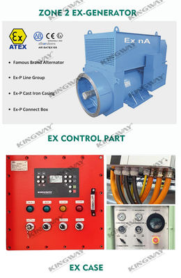 अपतटीय प्लेटफार्म ATEX ज़ोन 2 32kw 40kva ज़ोन1 विस्फोट प्रतिरोधी डीजल जनरेटर सेट DNVGL 2.7-1लिफ्टिंग फ्रेम