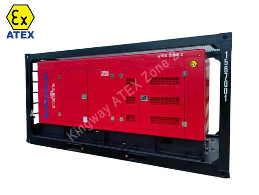 क्षेत्र 2 विस्फोट प्रूफ जनरेटर एटीईएक्स प्रमाणन 3 चरण 400kw 500kva डीएनवीजीएल 2.7-1 लाइविंग फ्रेम अपतटीय सेवा