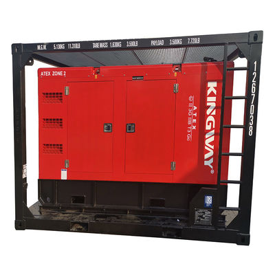 ATEX प्रमाणन 3 चरण 200kw 250kva क्षेत्र2 विस्फोट प्रूफ डीजल जनरेटर सेट DNVGL 2.7-1 स्किड फ्रेम प्लेटफार्म सेवा इंजन
