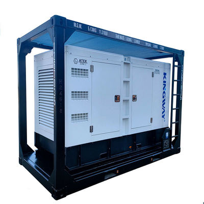 ATEX प्रमाणन 3 चरण 200kw 250kva क्षेत्र2 विस्फोट प्रूफ डीजल जनरेटर सेट DNVGL 2.7-1 स्किड फ्रेम प्लेटफार्म सेवा इंजन