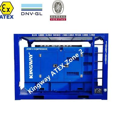 एटीएक्स प्रमाणन3 चरण डीएनवीजीएल 2.7-1 स्किड फ्रेम 120kw 150kva ऑनशोर प्लेटफॉर्म ज़ोन 2 जनरेटर