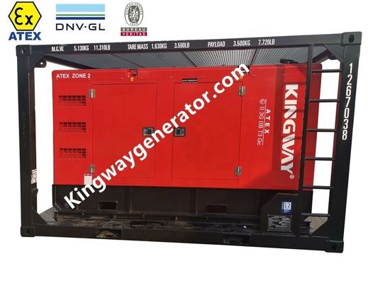 एटीएक्स प्रमाणन3 चरण डीएनवीजीएल 2.7-1 स्किड फ्रेम 120kw 150kva ऑनशोर प्लेटफॉर्म ज़ोन 2 जनरेटर