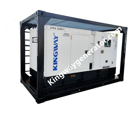 60KVA किंगवे ATEX प्रमाणित क्षेत्र 2 पूर्व सबूत डीजल जनरेटर सेट डीएनवी मानकों के साथ अपतटीय सेवा लिफ्टिंग फ्रेम