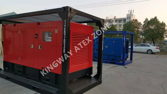 150KVA एटीईएक्स जोन 2 T3 विस्फोट प्रूफ डीजल जनरेटर डीएनवी लिफ्टिंग फ्रेम