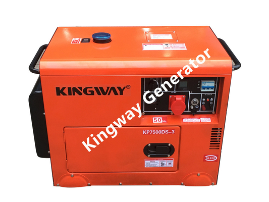 ऑरेंज कलर पोर्टेबल जेनरेटर साइलेंट जेनरेटर सेट 8KVA 12Hp