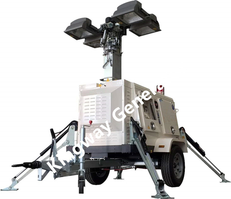 निर्माण स्थलों से 9 मीटर भारोत्तोलन ऊंचाई 230V मोबाइल एलईडी लाइट टॉवर