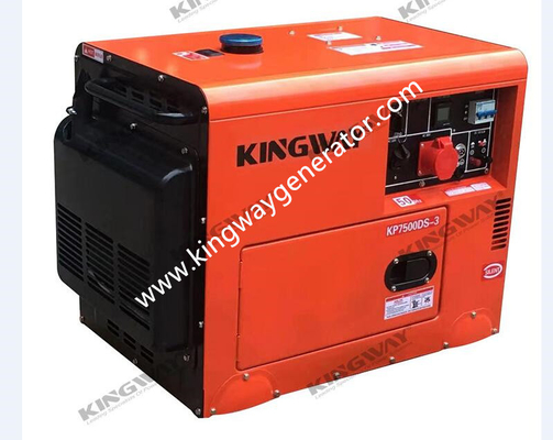 ऑरेंज कलर पोर्टेबल जेनरेटर साइलेंट जेनरेटर सेट 8KVA 12Hp