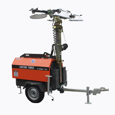खनन औद्योगिक 4kw स्वास्थ्य उपकरण जेनरेटर के लिए मोबाइल डीजल लाइट टॉवर